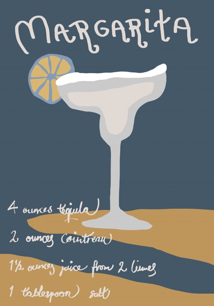 Margarita Cocktail Recipe by Pictufy Studio II — canvas wall art