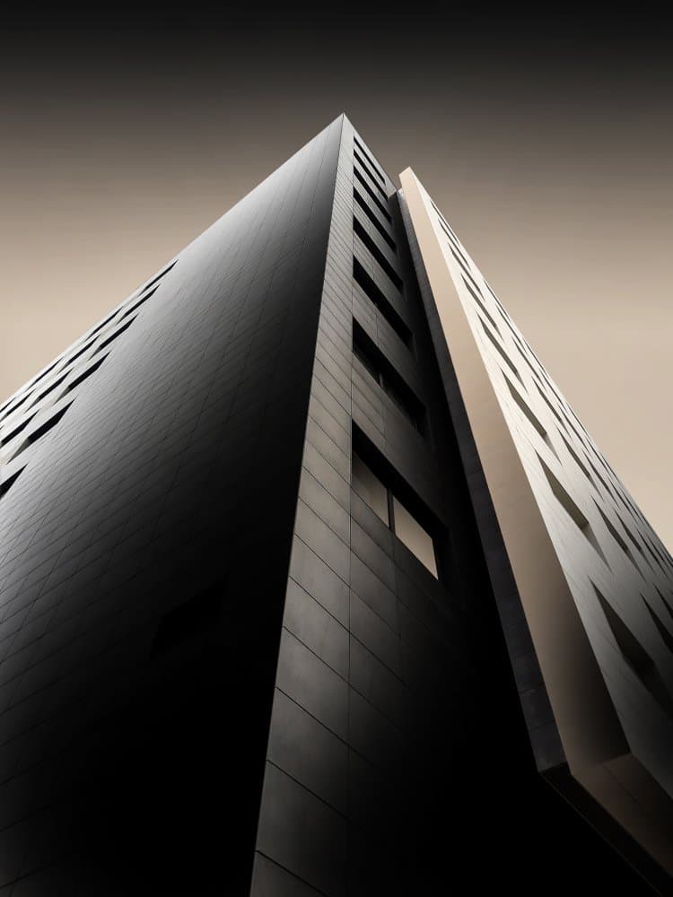 Sleek Modern Skyscraper by Amaya Saez — canvas wall art