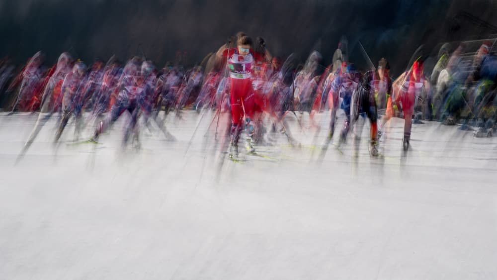 Dynamic Skiing Speed by Milan Malovrh — canvas wall art