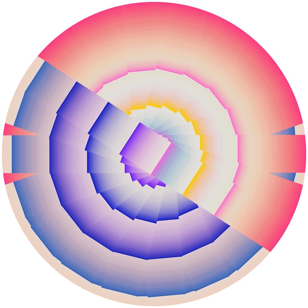 Vibrant Geometric Spiral by PASLIER Morgan — canvas wall art