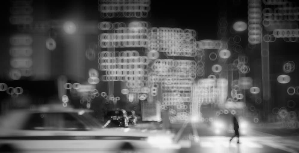 Blurred City Night by Teruhiko Tsuchida — canvas wall art