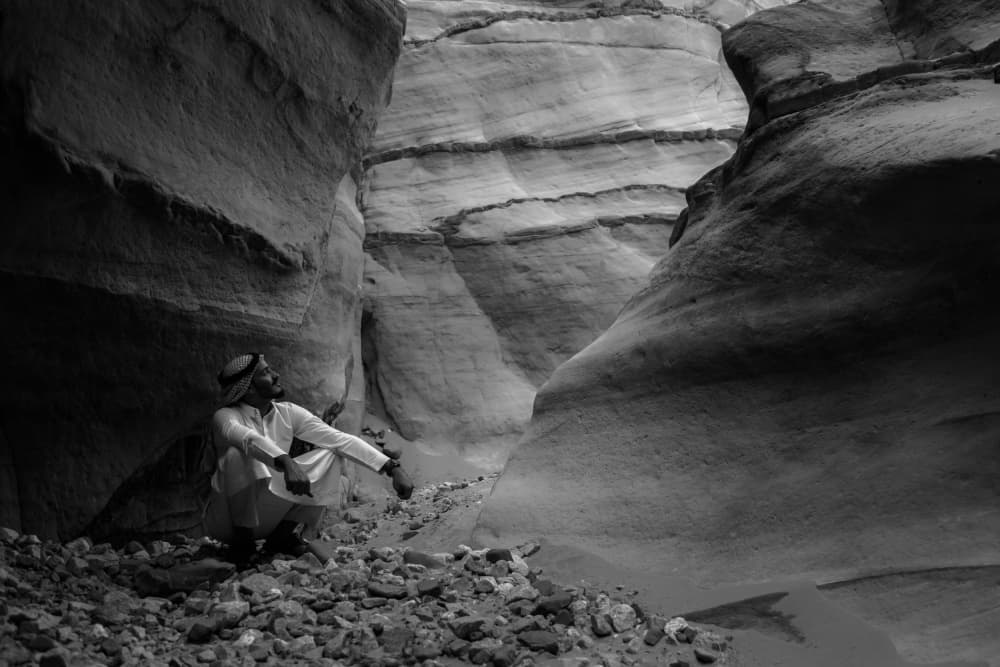 Desert Canyon Solitude by Saad Shawki Ibrahim — canvas wall art