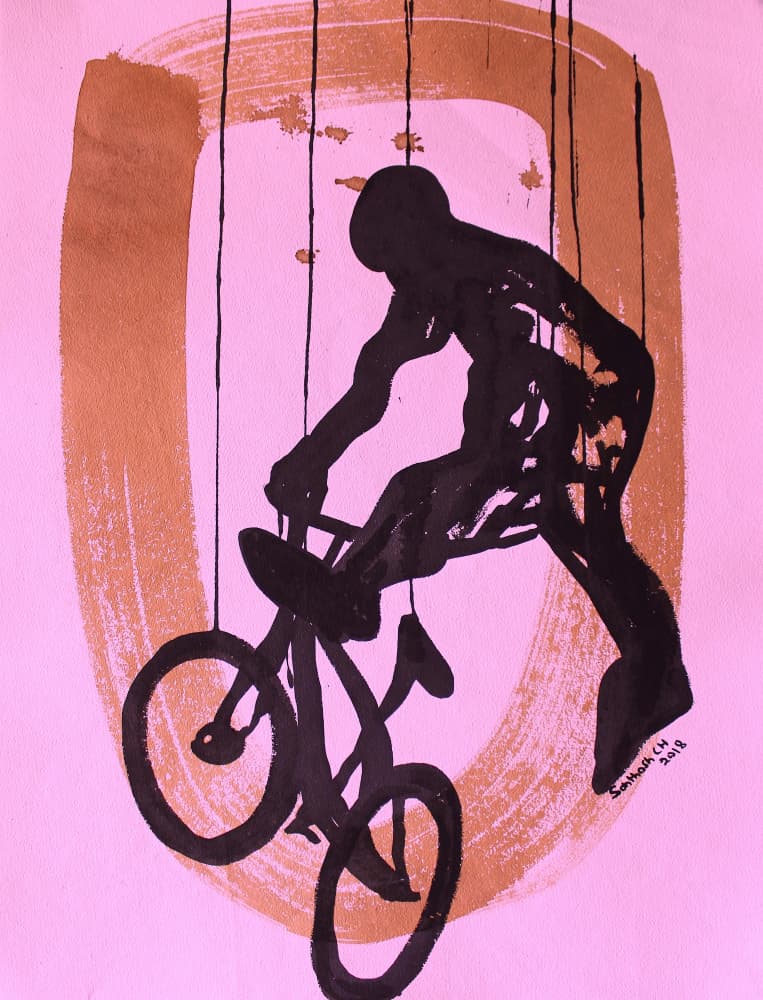 BMX Puppet Rider by Santhosh ch — canvas wall art