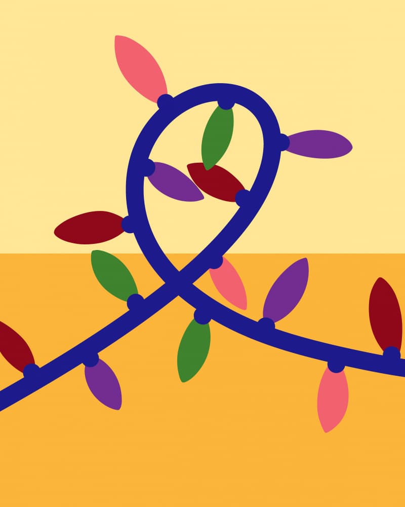 Colorful String Lights by Deepthi s — canvas wall art