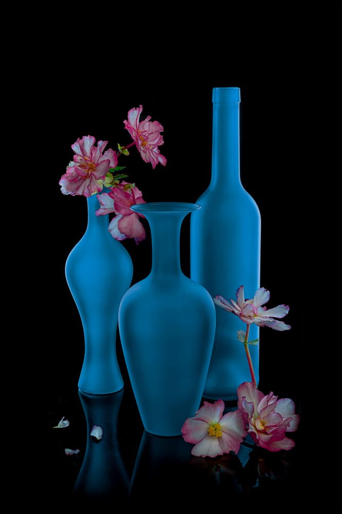 Elegant Blue Still Life by Lydia Jacobs — canvas wall art