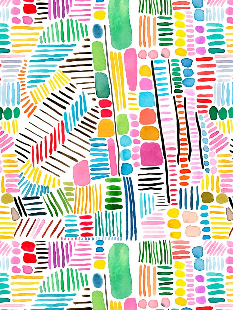 Vibrant Line Pattern by Ninola Design — canvas wall art