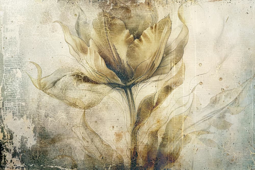 Vintage Sepia Flower by Rafal Kulik — canvas wall art
