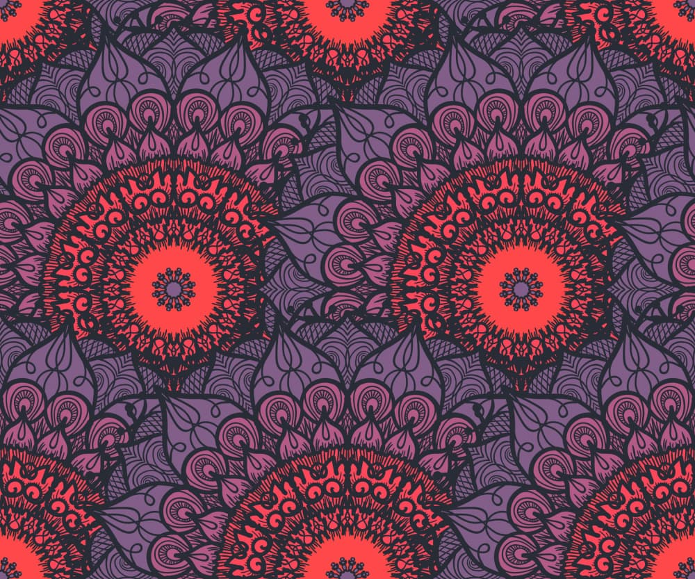 Vibrant Mandala Pattern by Marika Barsrsind — canvas wall art