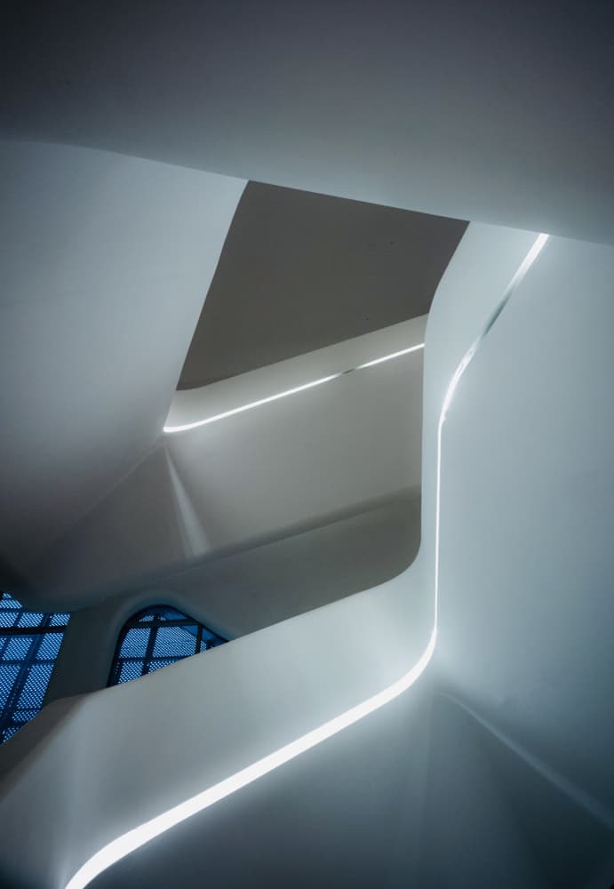 Sleek Illuminated Curves by Adachi Lintaman — canvas wall art