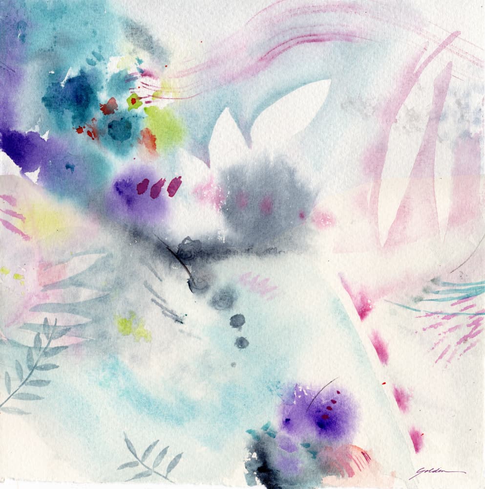 Dreamy Pastel Garden by Sheila Golden — canvas wall art