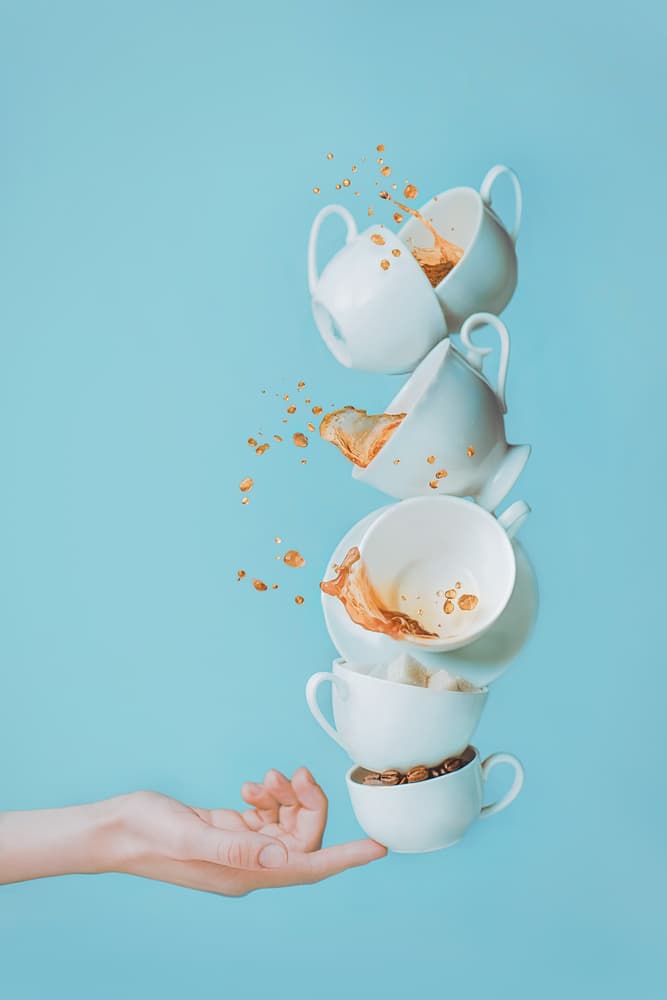 Coffee Cup Cascade by Dina Belenko — canvas wall art