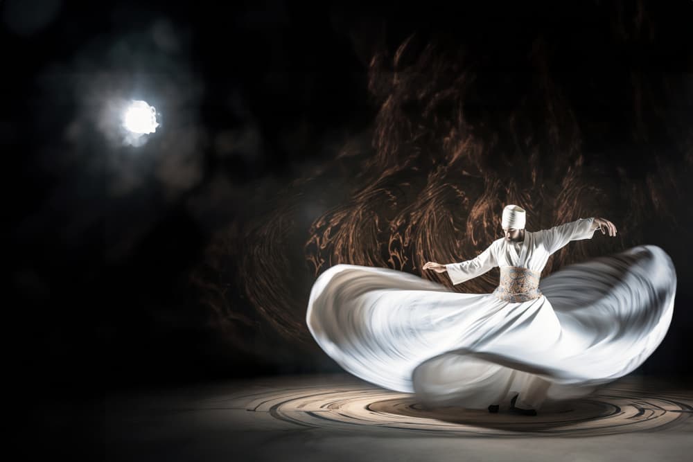 Graceful Sufi Whirling by Hosam.Karara — canvas wall art