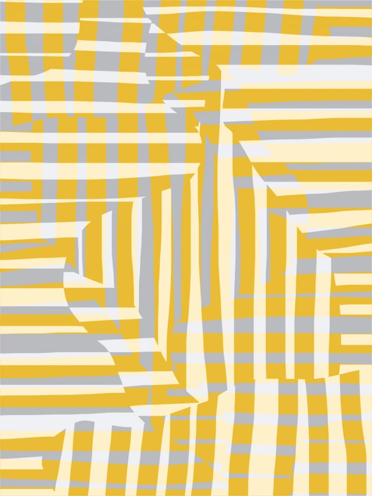 Abstract Striped Illusion by Little Dean — canvas wall art