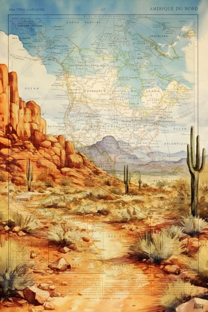 Arizona Desert by thomas chedeville — canvas wall art