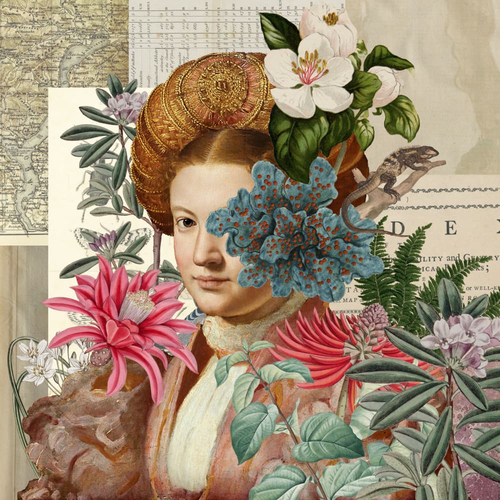 Vintage Botanical Portrait