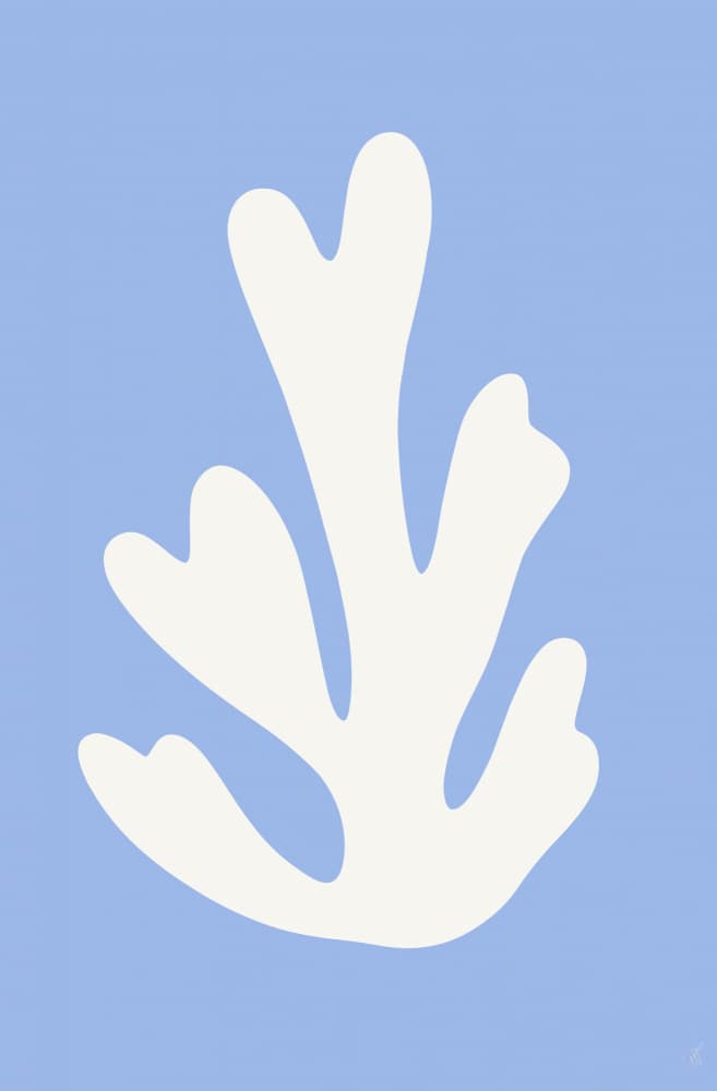Blue Organic Shape by Anne-Marie Volfova — canvas wall art