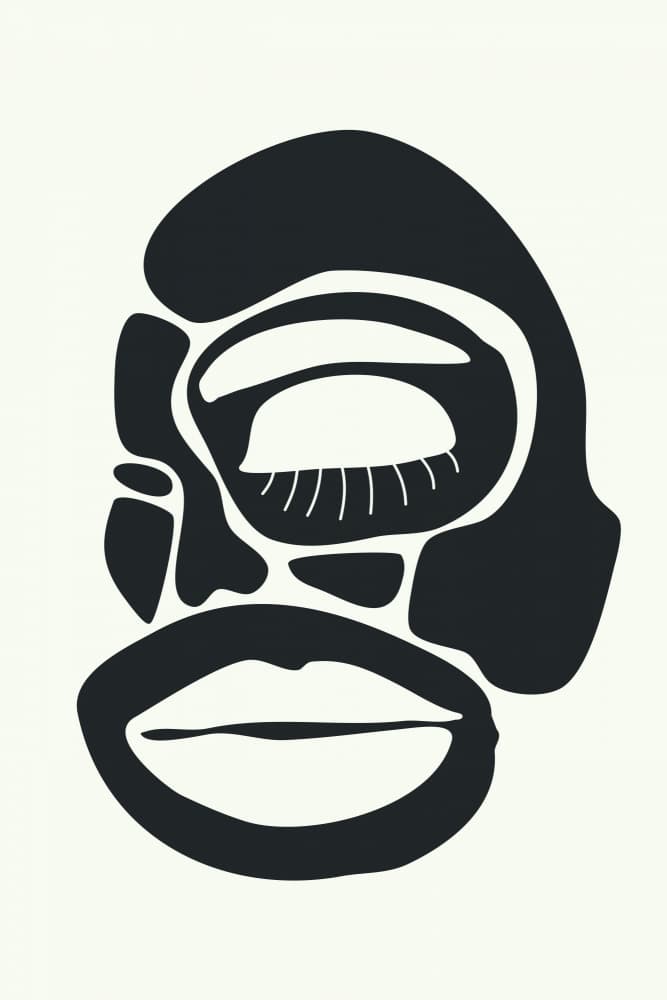 Serene Abstract Face by jay stanley — canvas wall art