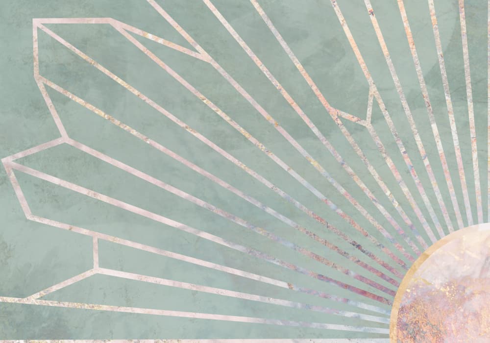 Elegant Geometric Sunburst by Sarah Manovski — canvas wall art