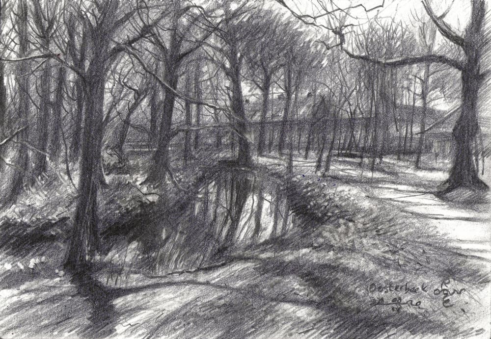 Winter Woodland Stream by Corné Akkers — canvas wall art