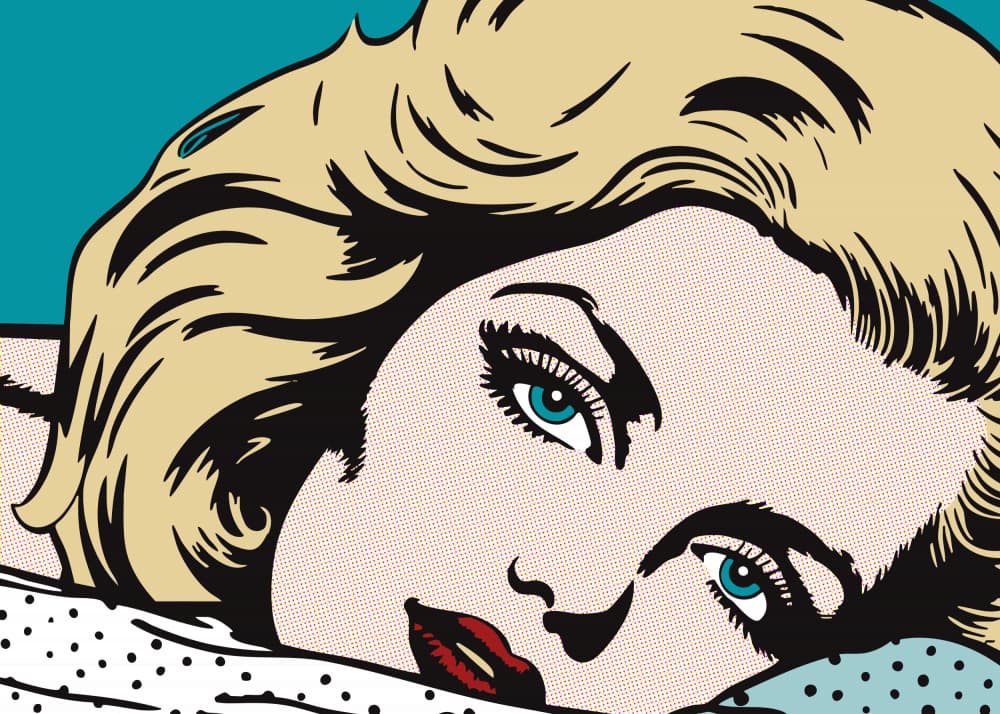 Pensive Pop Art Woman by Andreas Magnusson — canvas wall art