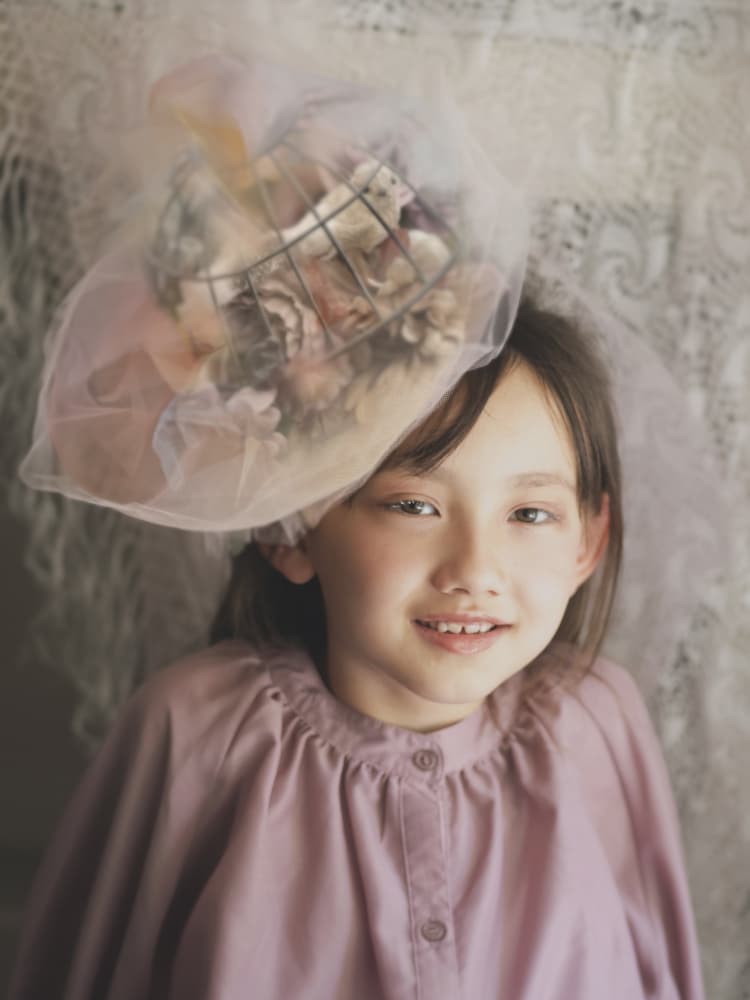 Sweet Girl Floral Hat by Takako Ugachi — canvas wall art
