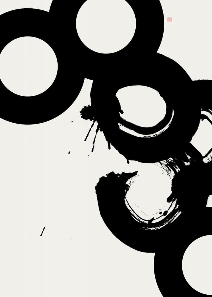 Zen Ink Circles by Thoth Adan — canvas wall art