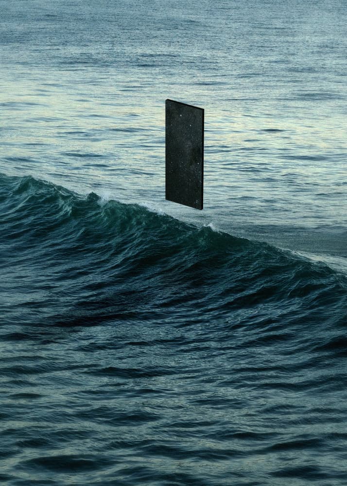 Surreal Monolith Ocean Wave by Fran Rodríguez — canvas wall art