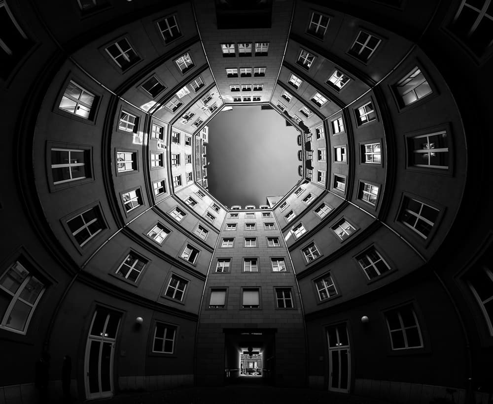 Upward Urban Geometry by Kay PK — canvas wall art