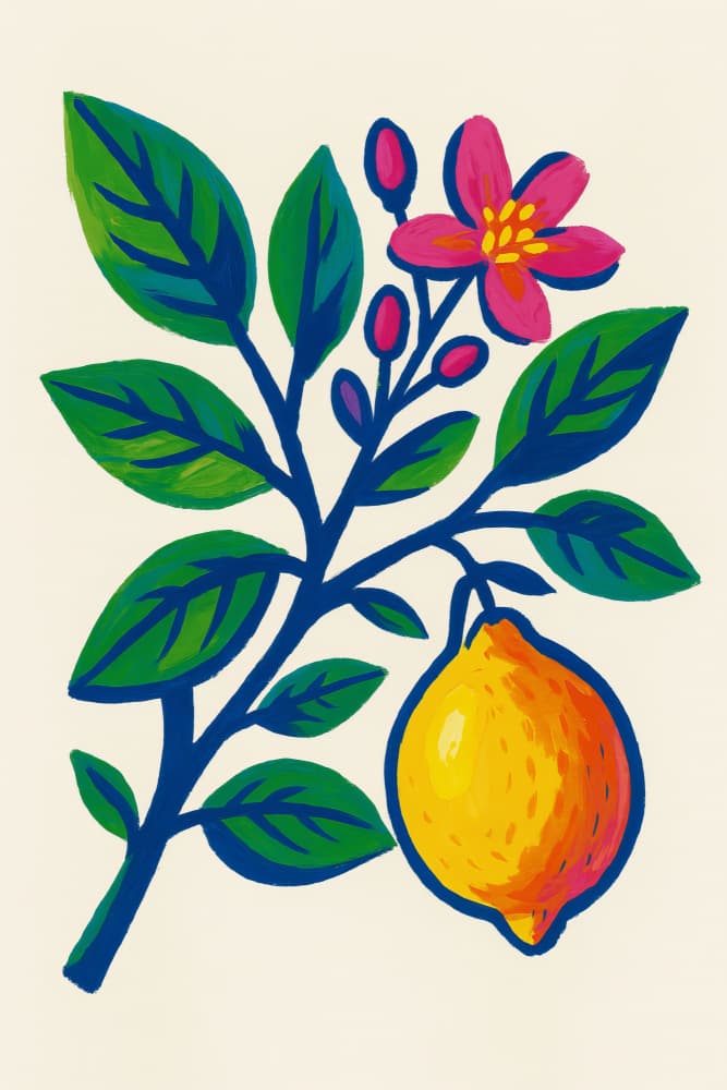 Fresh Lemon Blossom by Frida Floral Studio — canvas wall art