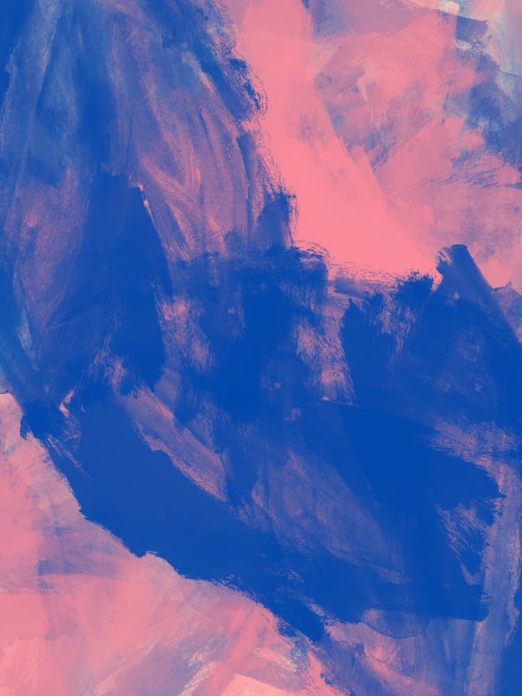 Blue Pink Abstract Strokes by Dina Dankers — canvas wall art