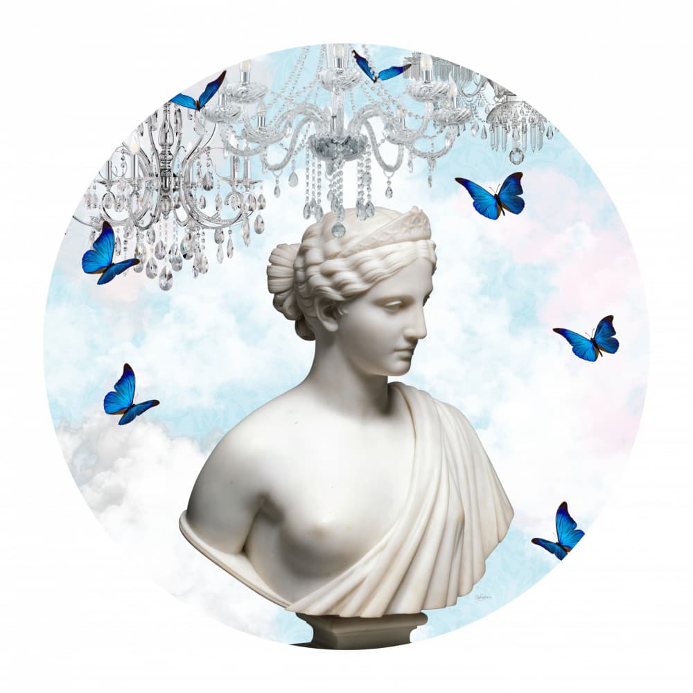 Celestial Bust And Butterflies by Sue Skellern — canvas wall art