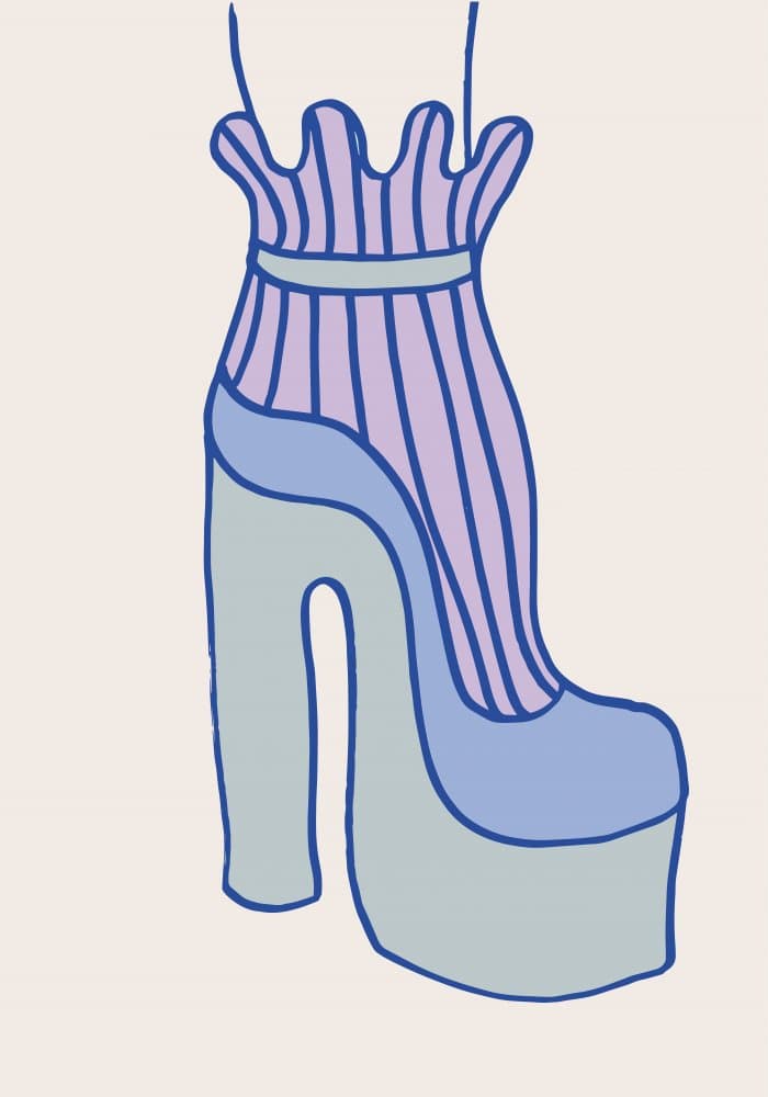Purple Platform Fashion by Pictufy Studio — canvas wall art