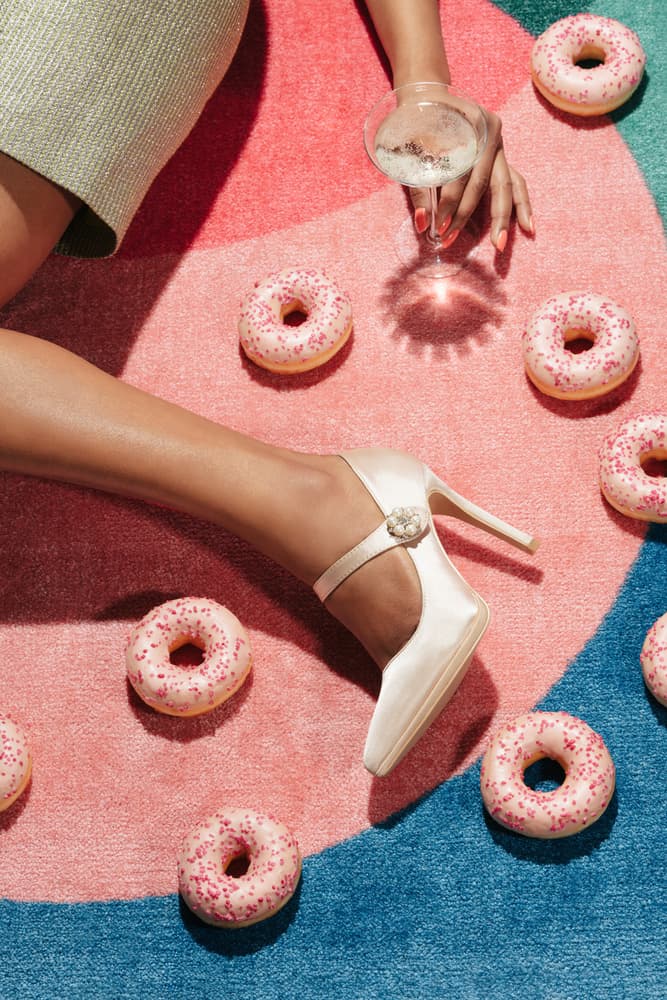 Pink Donuts Glamour by Pictufy Studio III — canvas wall art