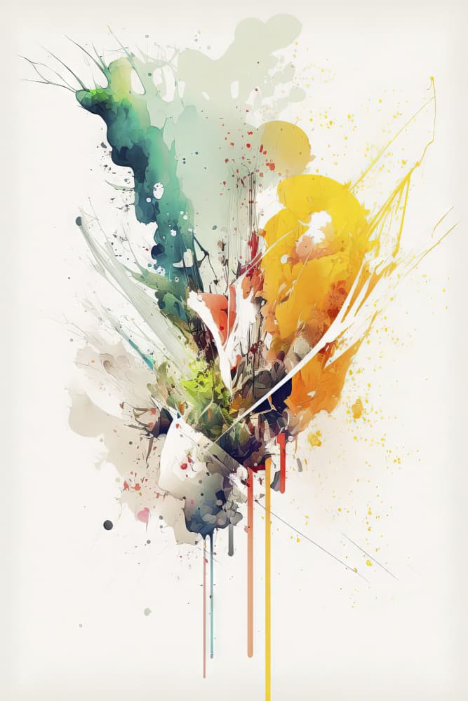 Vibrant Watercolor Splash by Mauro — canvas wall art