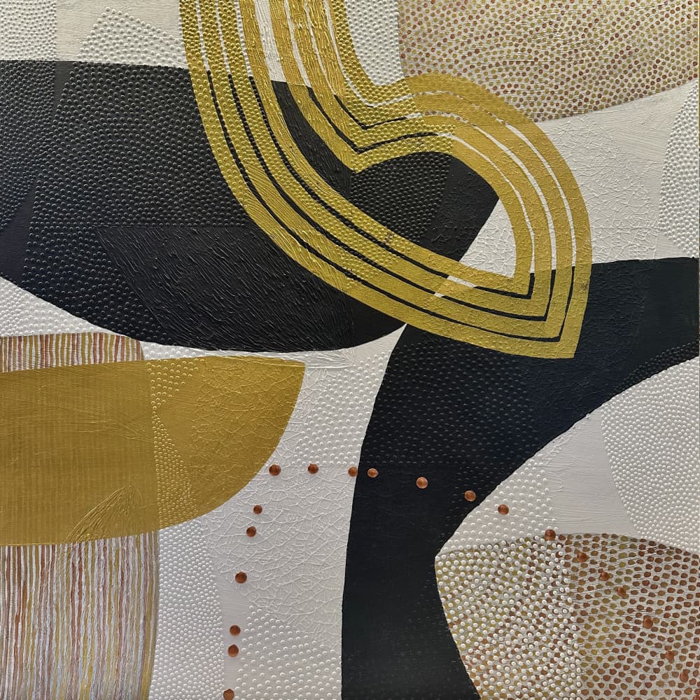 Abstract Gold Curves by SAN STARLING — canvas wall art