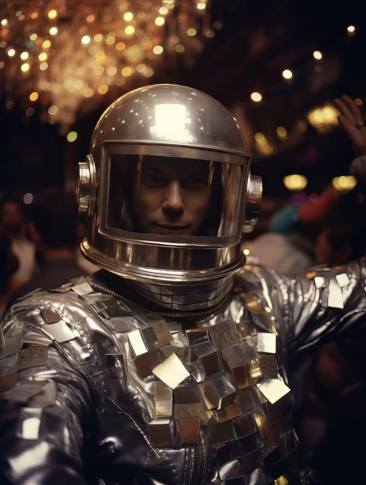 Futuristic Disco Man by Bilge Paksoylu — canvas wall art