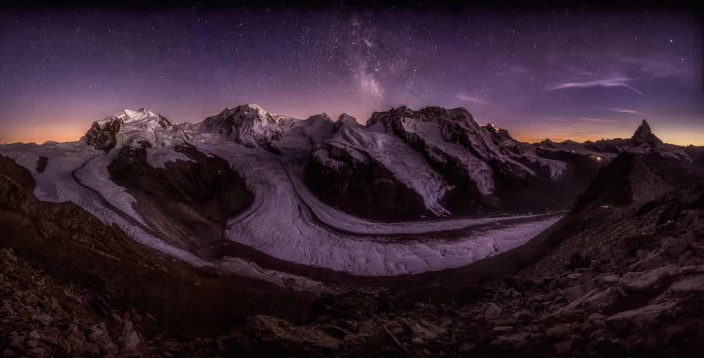 Matterhorn Starry Night by Peter Svoboda MQEP — canvas wall art