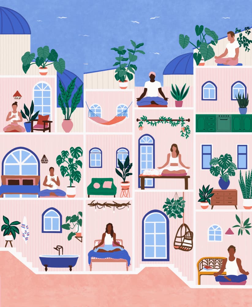 Mindful Home Living by Ceyda Alasar — canvas wall art