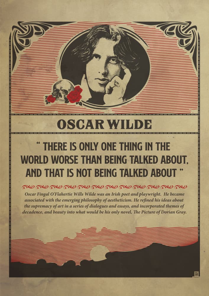 Oscar Wilde Classic Portrait by Dion Gem — canvas wall art
