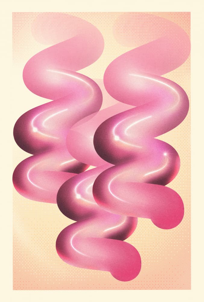 Glossy Pink Spirals by The Art Concept — canvas wall art