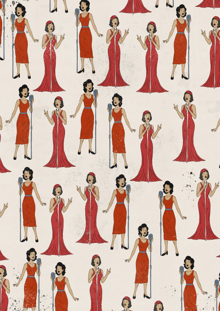 Glamorous Jazz Singers by Nicholas — canvas wall art