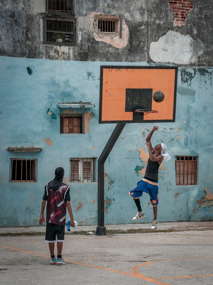 Street Basketball Game by Andy Bauer — canvas wall art