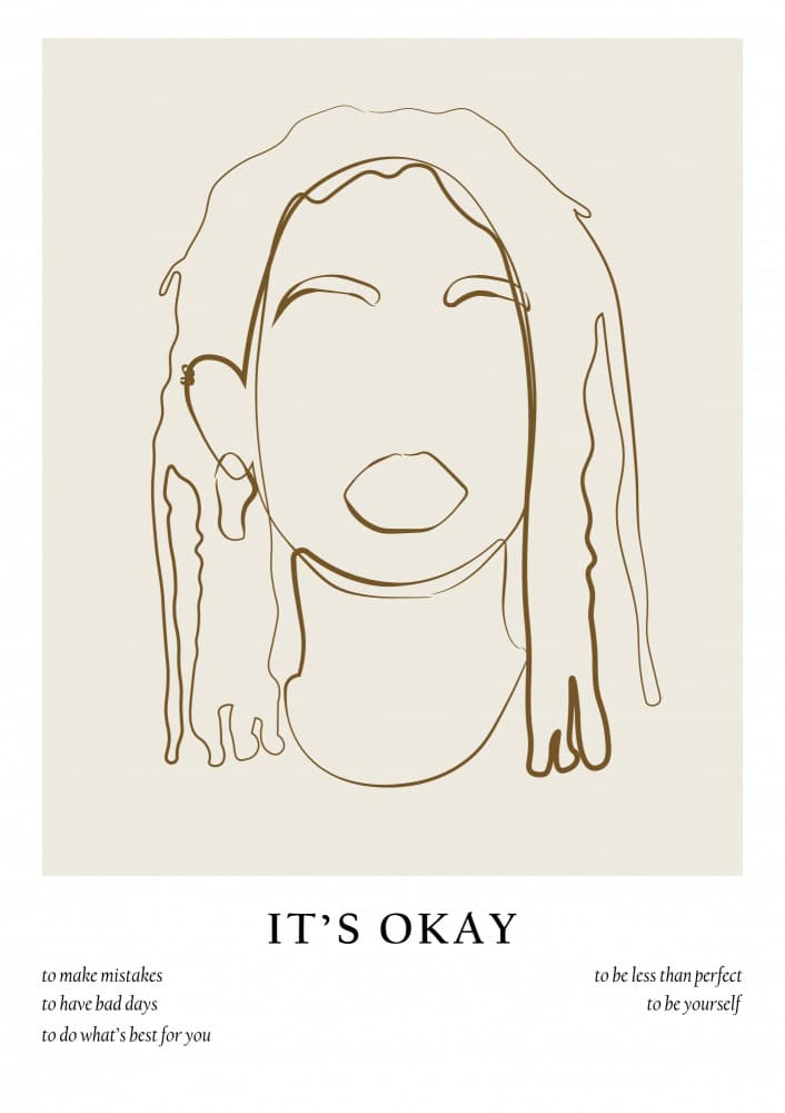 Woman line portrait by NKTN — canvas wall art