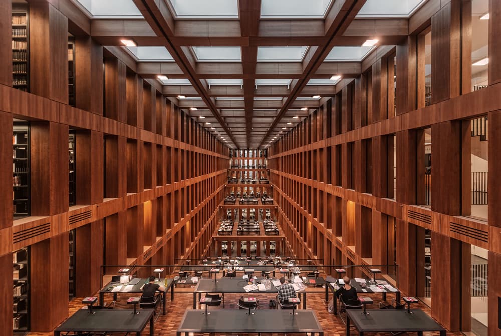 Grand Modern Library by Massimo Cuomo — canvas wall art