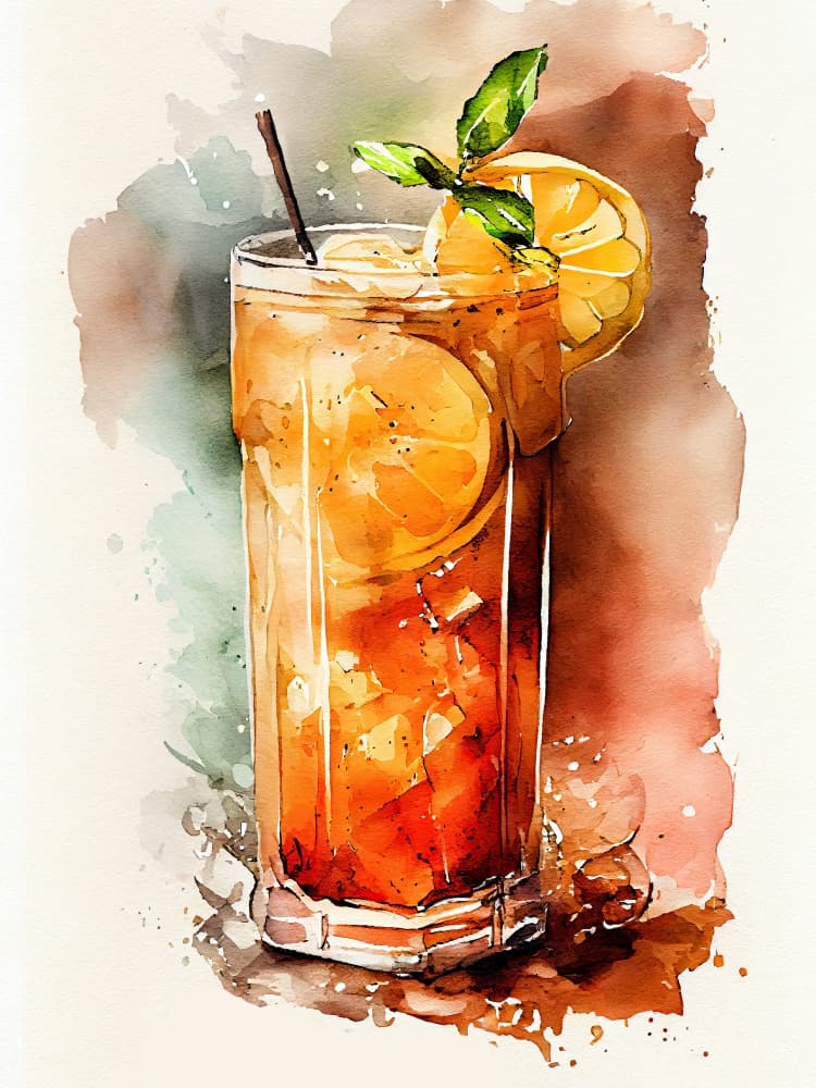 Refreshing Lemon Iced Tea by Justyna Jaszke — canvas wall art