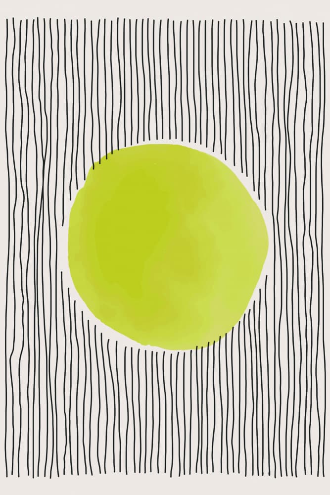 Abstract Lime Circle by jay stanley — canvas wall art