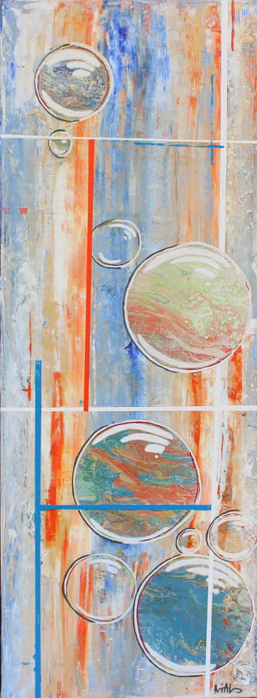 Vibrant Fluid Circles by Nicolas Alsterdal — canvas wall art