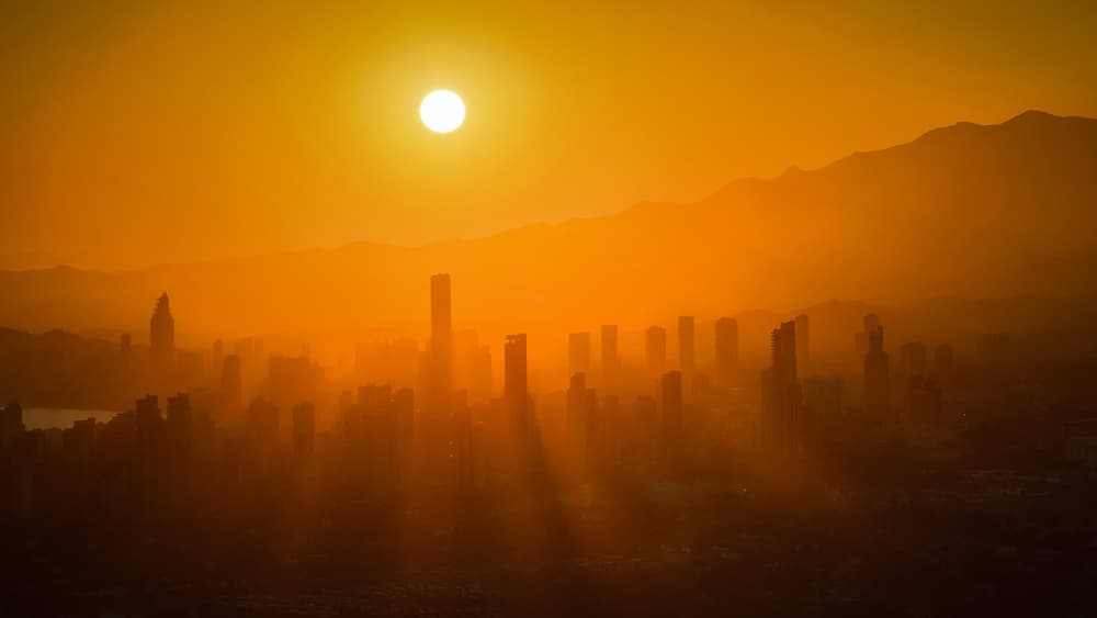 Golden City Sunrise by Andrei Ionut Dascalu — canvas wall art