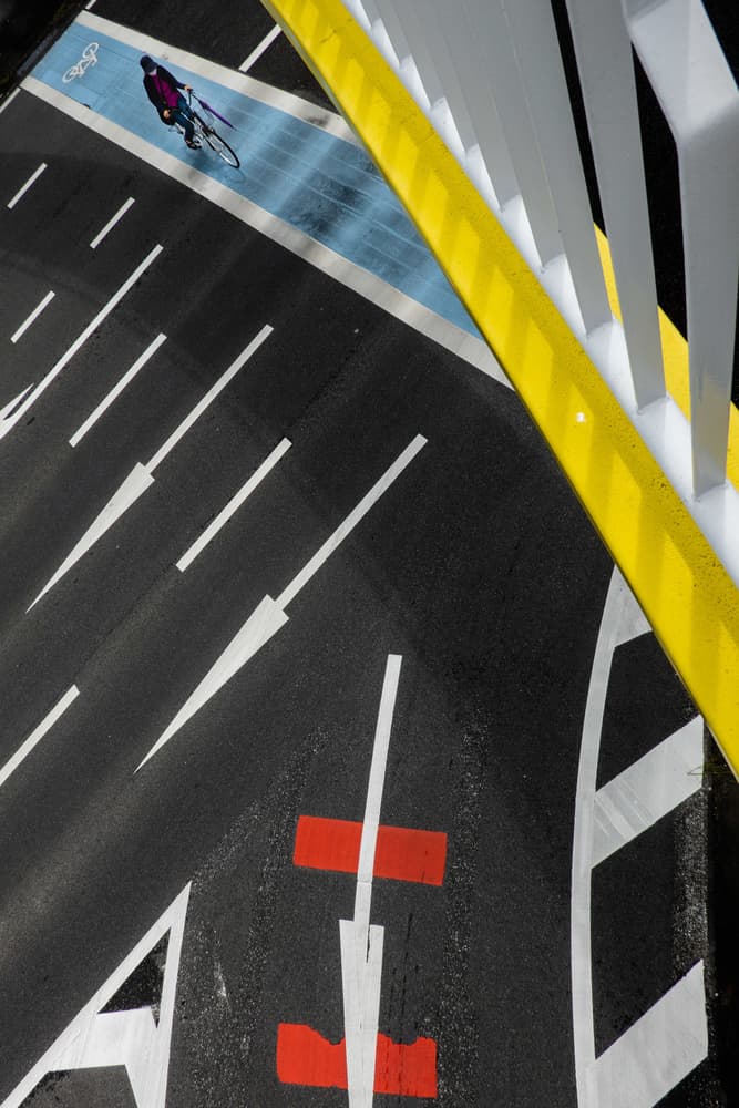 Vibrant Urban Cycling by Tetsuya Hashimoto — canvas wall art
