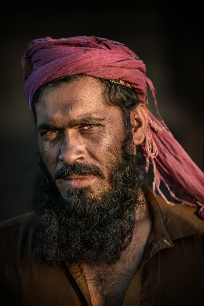 Rugged Man in Turban by Trevor Cole — canvas wall art